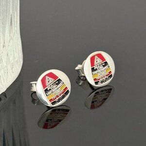 Florida Key West Buoy Earrings S925 Sterling Silver Handmade Ear Stud